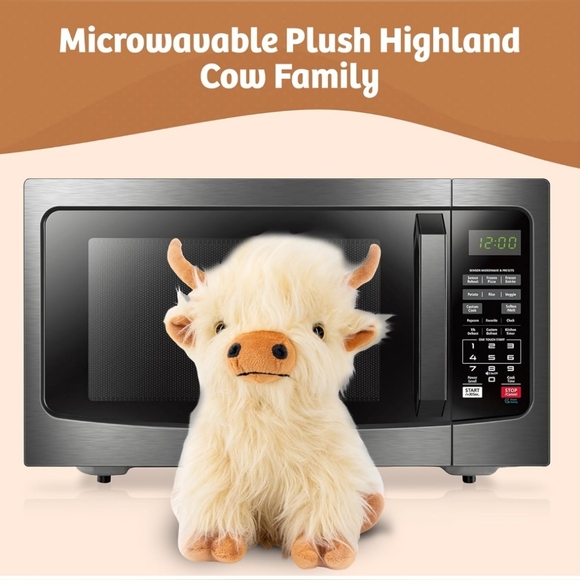 Highland Cow Microwavable Stuffed Animal - Weighted Stuffed Plush - Picture 8 of 13